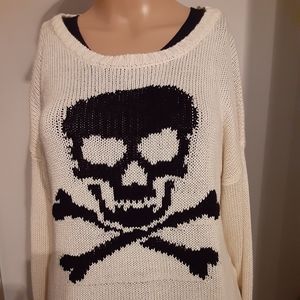 Ladies Hot Topic Skull & Crossbones Sweater